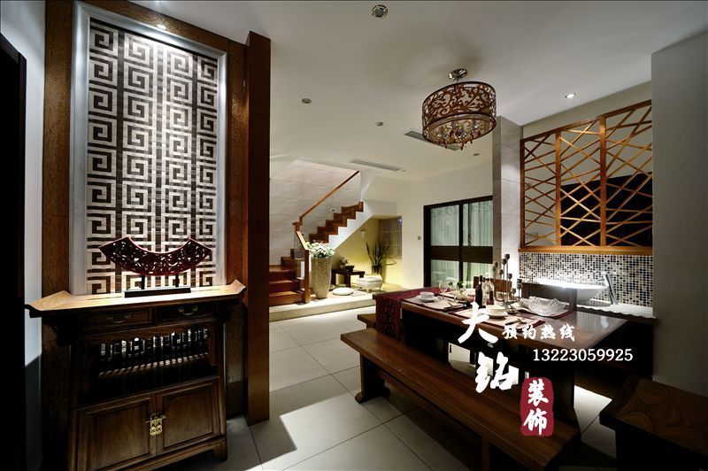 中式 复式 餐厅图片来自用户1907696363在【高清】翡翠城简中式风格家庭装修案例56的分享