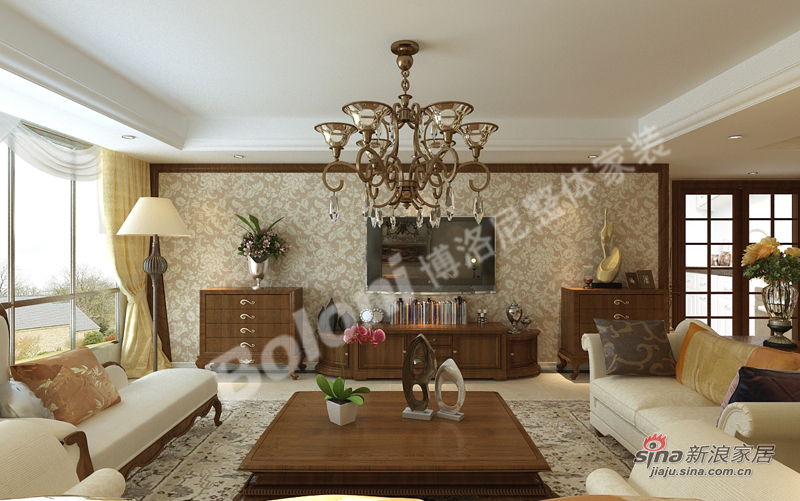 欧式 四居 客厅图片来自用户2746869241在济南银丰花园新欧式风格设计！69的分享