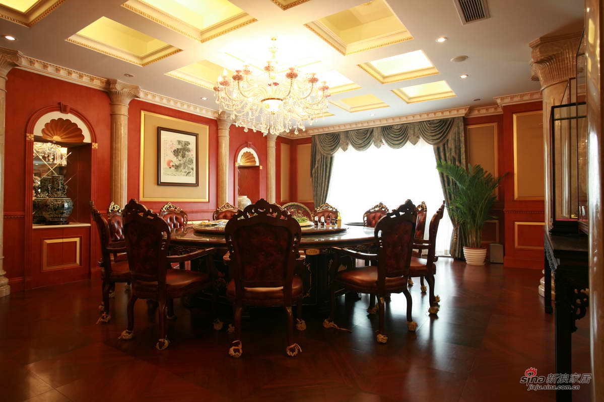 中式 别墅 餐厅图片来自用户1907661335在财富公馆1580平米典雅中式装修69的分享