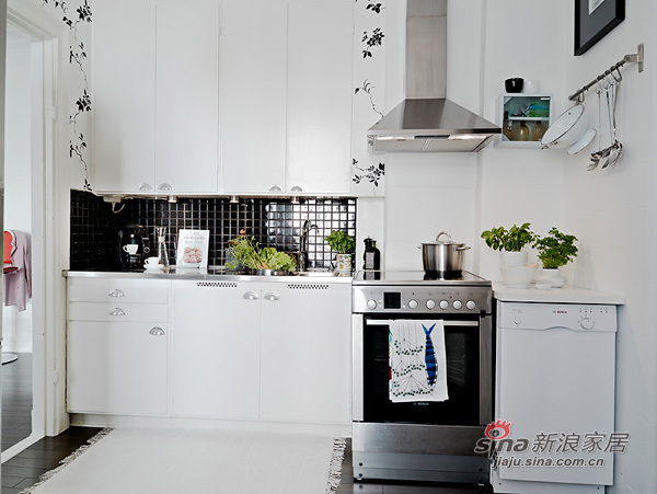 简约 一居 厨房图片来自用户2557979841在白黑系单身女士的37平优雅一居室98的分享