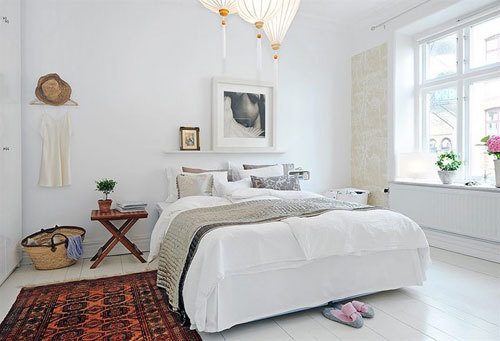 欧式 二居 卧室图片来自用户2757317061在5.3万打造清新纯白的北欧风格小户型68的分享