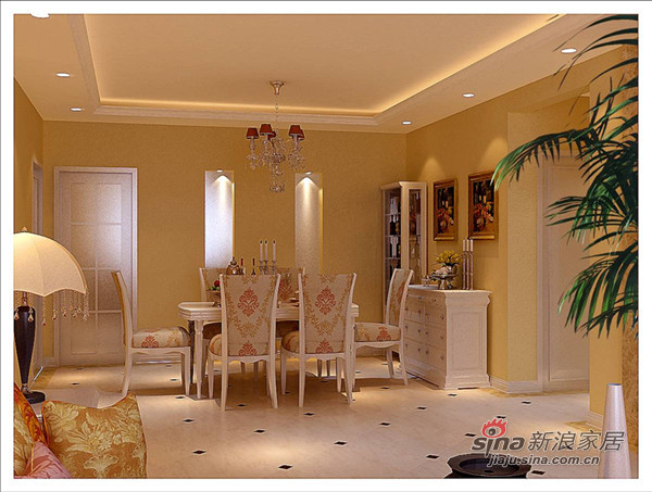 欧式 一居 餐厅图片来自用户2745758987在柔和、硬朗的两居室45的分享