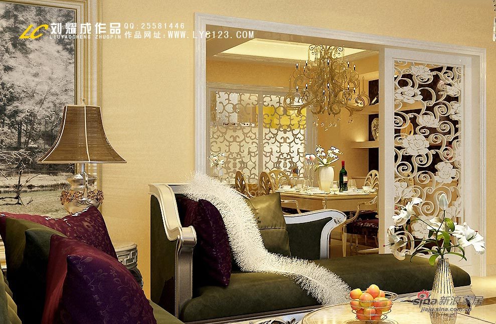 欧式 四居 客厅图片来自用户2746948411在后现代设计-演绎低调奢华29的分享