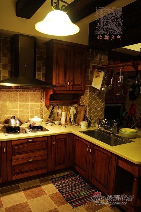 美式 三居 厨房图片来自用户1907685403在【高清】145平美式乡村装修案例80的分享
