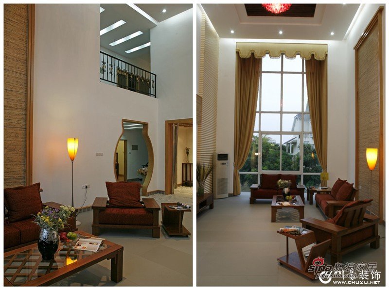 中式 别墅 客厅图片来自用户1907658205在260平庭院翻新之新中式风91的分享