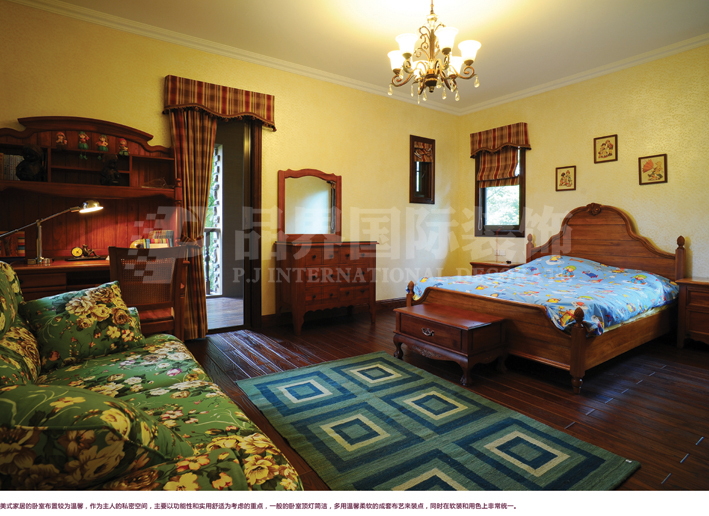 美式 别墅 卧室图片来自用户1907686233在【多图】600平美式风格实景照片美景菩提74的分享