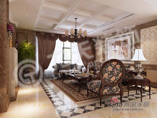 欧式 别墅 客厅图片来自阳光力天装饰在美第奇内庭别墅D户型25的分享