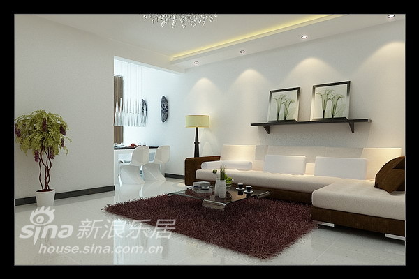 简约 一居 客厅图片来自用户2739081033在精致清新白色调家居83的分享