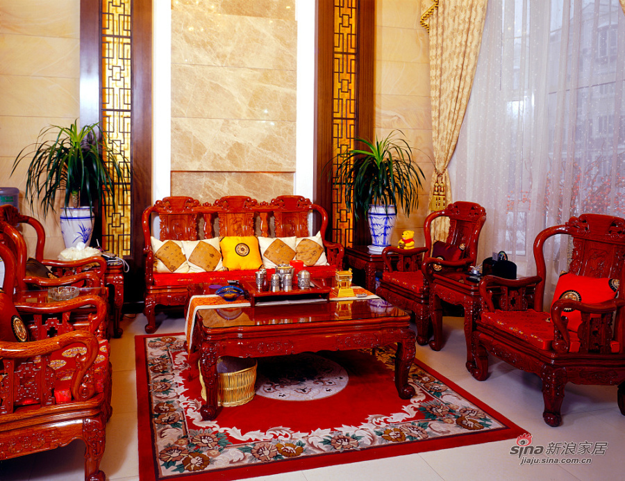 中式 别墅 客厅图片来自用户1907696363在中式风格74的分享