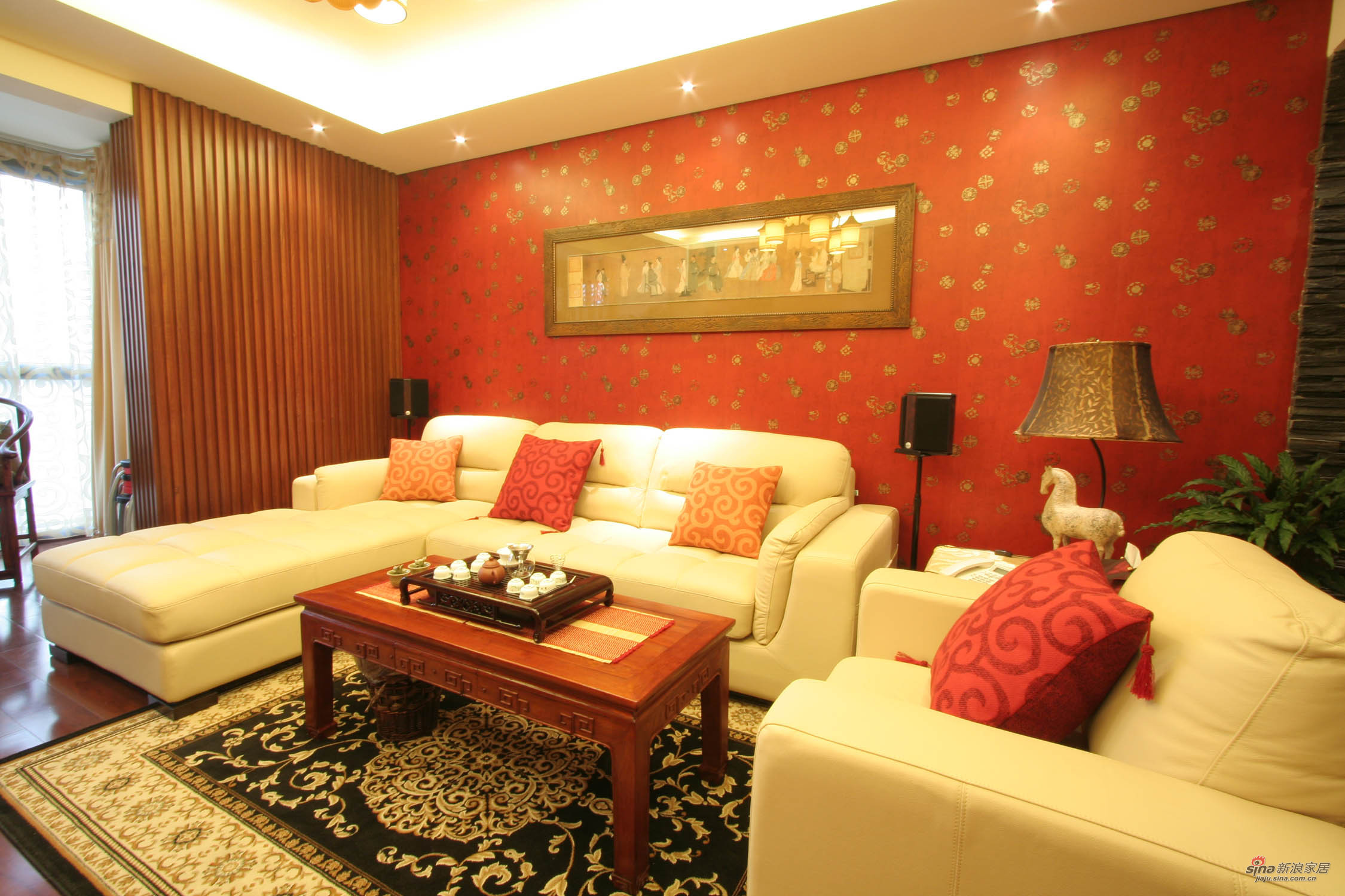中式 四居 客厅图片来自用户1907696363在【高清】新中式风格200平米四居设计60的分享