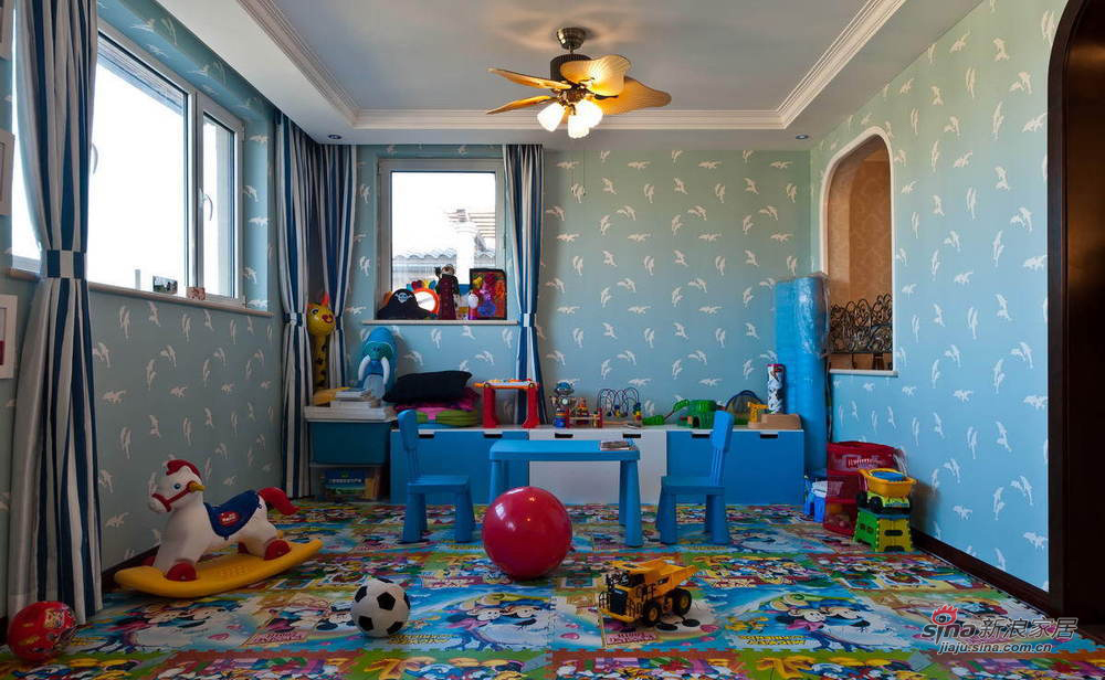 欧式 别墅 儿童房图片来自装修微日记在【高清】210平欧式风格大气别墅40的分享