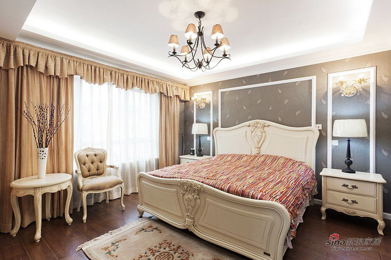 欧式 公寓 卧室图片来自用户2746953981在半包11万打造160平清新雅致欧式新宅63的分享