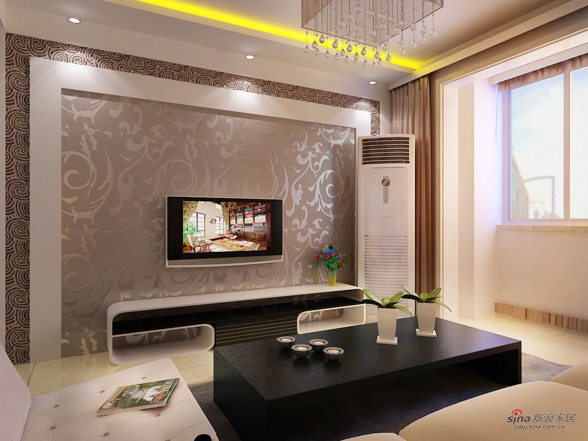 简约 二居 客厅图片来自用户2737786973在天津实创装饰—89平雅仕兰庭现代简约小窝78的分享