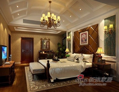 新古典 别墅 卧室图片来自用户1907701233在25万8装180平古典欧式别墅80的分享