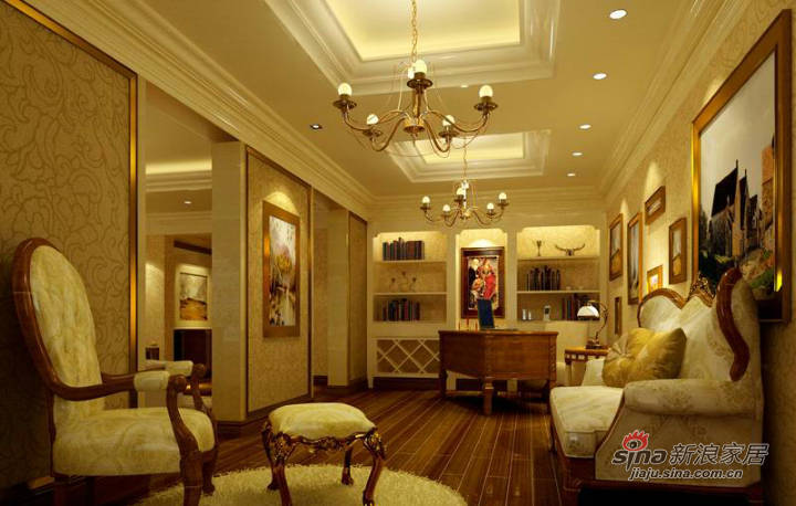 欧式 别墅 客厅图片来自用户2745758987在18万装300平奢华欧式65的分享