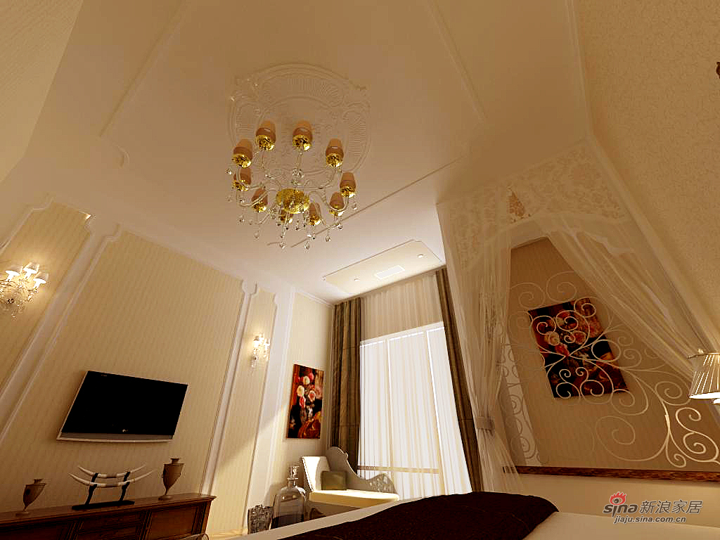 欧式 复式 客厅图片来自用户2772873991在中海龙湾320平大气欧装18的分享