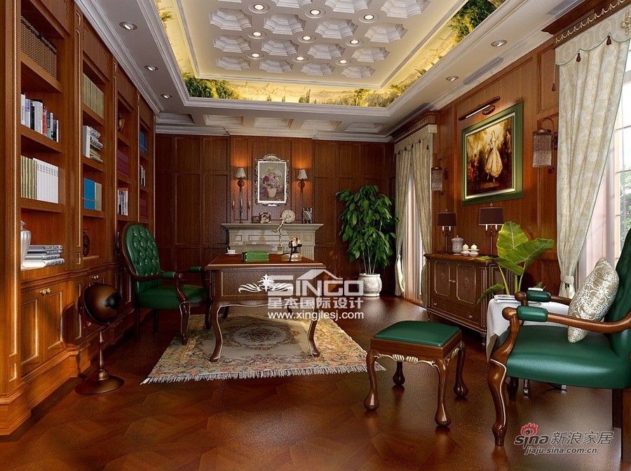 其他 别墅 书房图片来自用户2557963305在星杰国际社设计100万装200㎡保利叶上海别墅64的分享