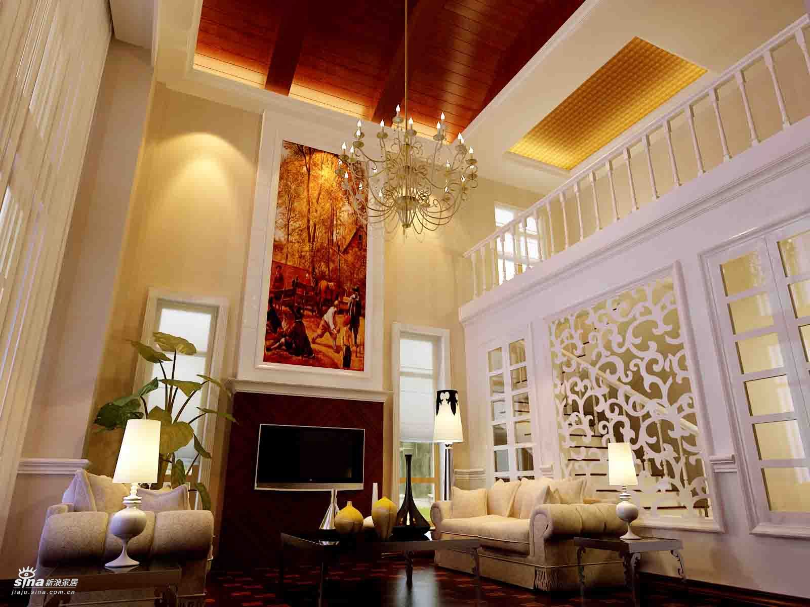 欧式 别墅 客厅图片来自用户2746869241在保利垄上新古典风格别墅42的分享