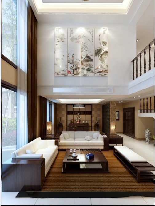 中式 别墅 客厅图片来自用户1907659705在简约中式打造260平米别具韵味大宅27的分享