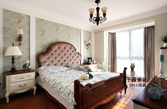 美式 三居 卧室图片来自用户1907685403在135平葱荣岁月美式雅致如歌14的分享