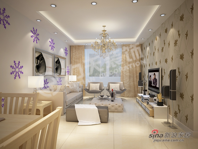 简约 三居 客厅图片来自阳光力天装饰在天津大都会-C1户型3室2厅2卫-现代风格92的分享