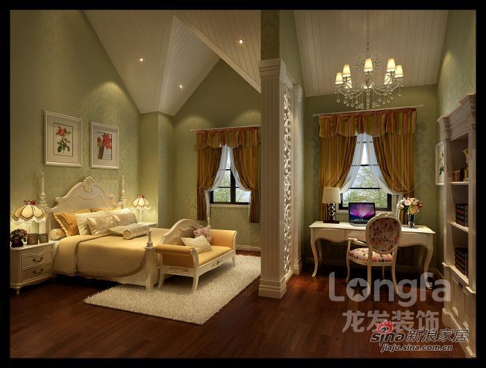 美式 别墅 卧室图片来自用户1907685403在成功人士300平美式风格别墅案例58的分享