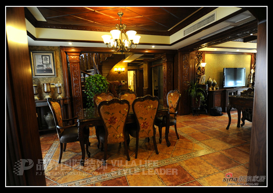 美式 别墅 餐厅图片来自用户1907686233在美式风格49的分享