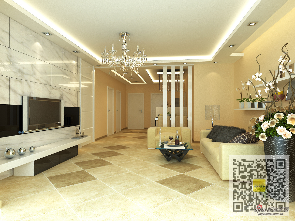 欧式 二居 客厅图片来自用户2746889121在130平米两居室简欧风格装修案例94的分享
