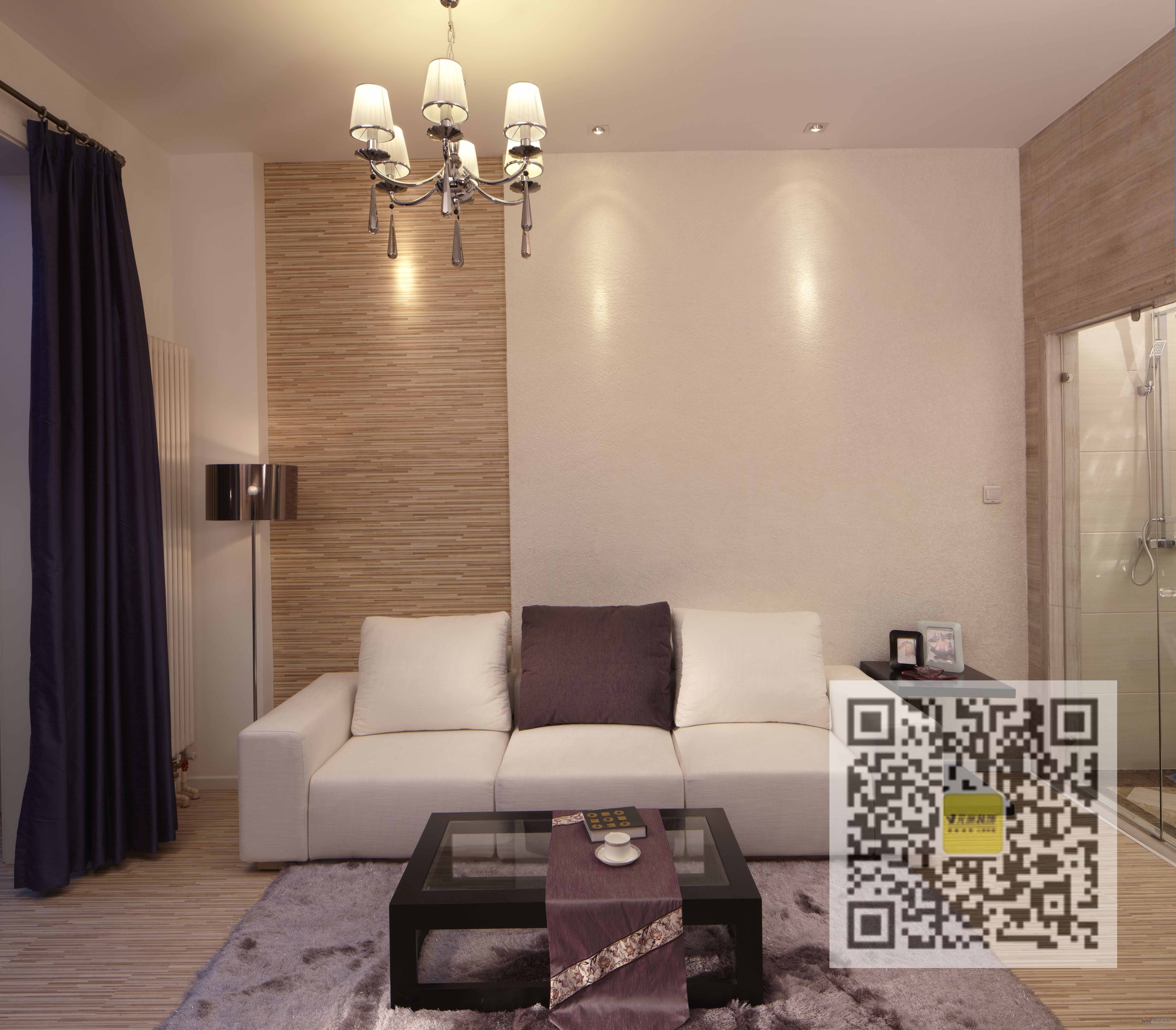 简约 一居 客厅图片来自用户2739081033在西山国际城现代简约一居室89的分享