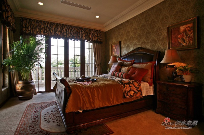美式 别墅 卧室图片来自用户1907685403在美轮美奂的美式风格装饰设计24的分享