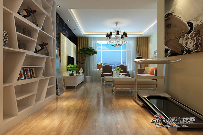 简约 二居 客厅图片来自用户2738829145在5.7万打造时尚现代两居室28的分享