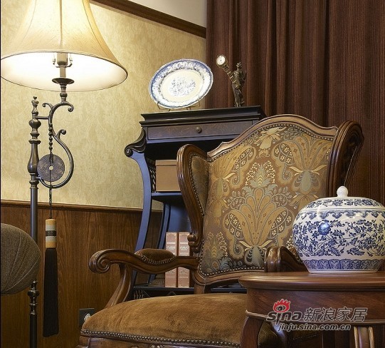 中式 复式 客厅图片来自用户1907662981在百平老上海风的尊贵复式家31的分享