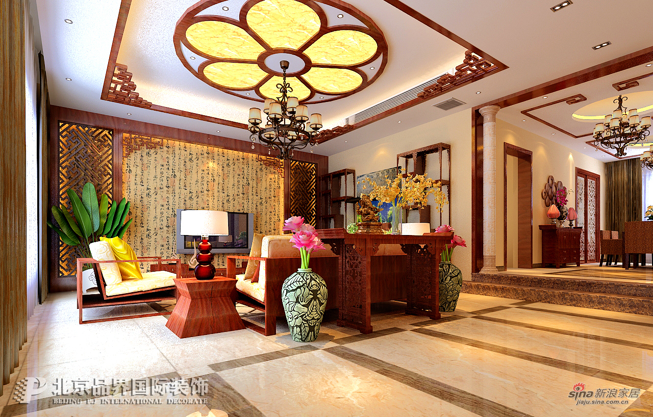 中式 三居 客厅图片来自用户1907696363在6万打造139平现代舒适简约风格家居90的分享