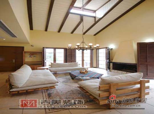 欧式 别墅 客厅图片来自用户2757317061在260平美式田园乡村风休闲别墅57的分享