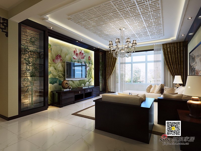 中式 三居 客厅图片来自用户1907658205在144平米上林世家中式纯元素三居室44的分享