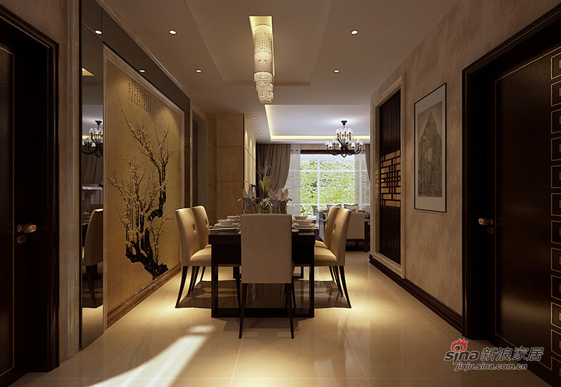 中式 复式 餐厅图片来自用户1907661335在350平中式风格古韵典雅复式爱家21的分享