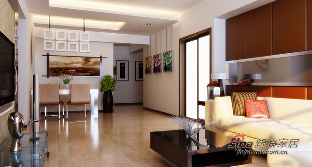 简约 二居 客厅图片来自用户2739378857在温馨雅致现代简约风格113平设计方案54的分享