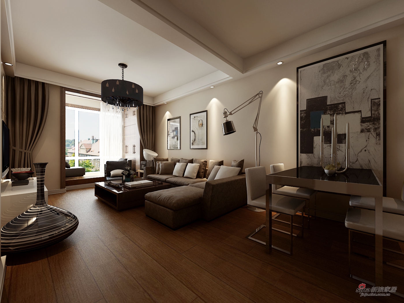 简约 一居 客厅图片来自用户2737786973在都市白领打造干练一居室96的分享