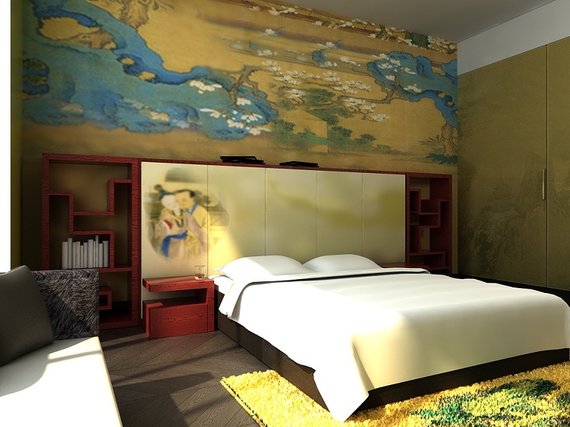 中式 别墅 卧室图片来自用户1907662981在九朝会32的分享