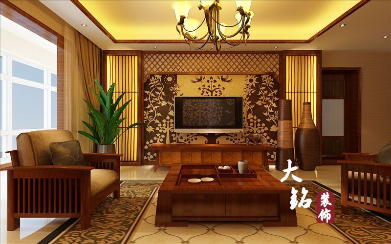 中式 四居 客厅图片来自用户1907696363在中式风格家装设计,中式风格设计效果图47的分享