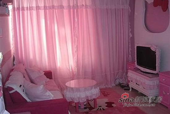 简约 二居 卧室图片来自用户2737735823在KT控自装50平现代简约粉红小窝40的分享