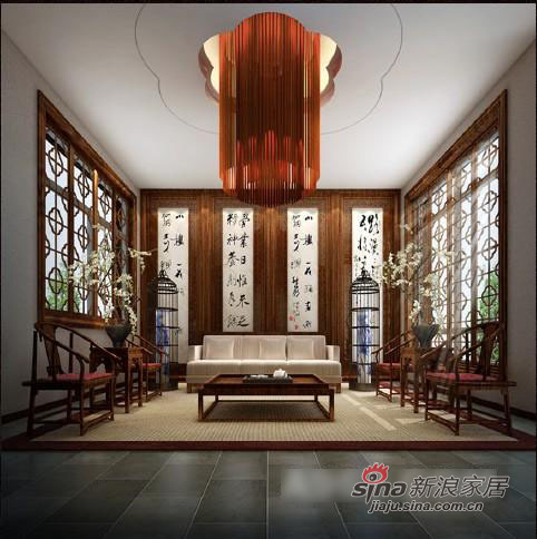 中式 三居 客厅图片来自用户1907659705在创意中式别墅设计78的分享