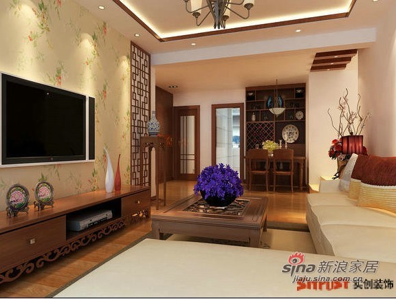 中式 二居 客厅图片来自用户1907658205在通州区杨庄中式风格打造老两口幸福的家81的分享