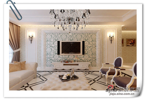 欧式 三居 客厅图片来自用户2746889121在方林装饰新世界花园68的分享