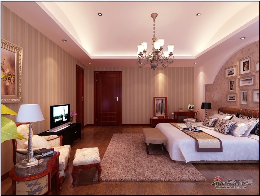 欧式 三居 卧室图片来自用户2745758987在140平米简欧设计舒适大方家居40的分享