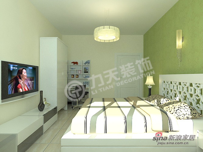 简约 三居 卧室图片来自阳光力天装饰在福晟钱隆城D户型142平米现代简约47的分享