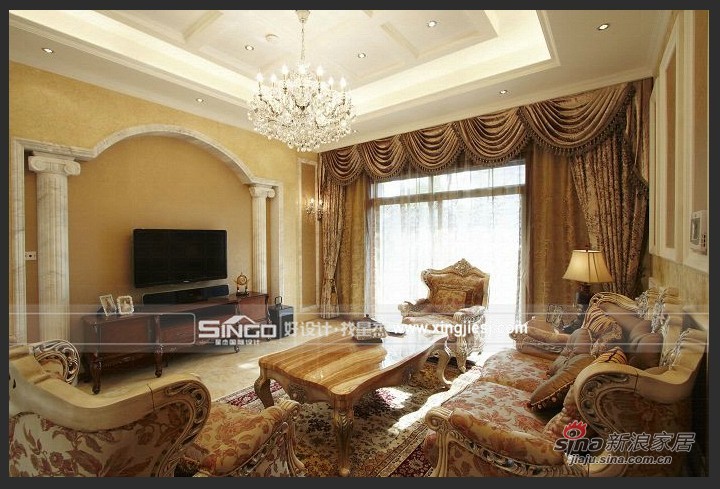 欧式 别墅 客厅图片来自用户2772873991在欧洲文化鼎盛时期华丽、唯美的家居生活格调84的分享
