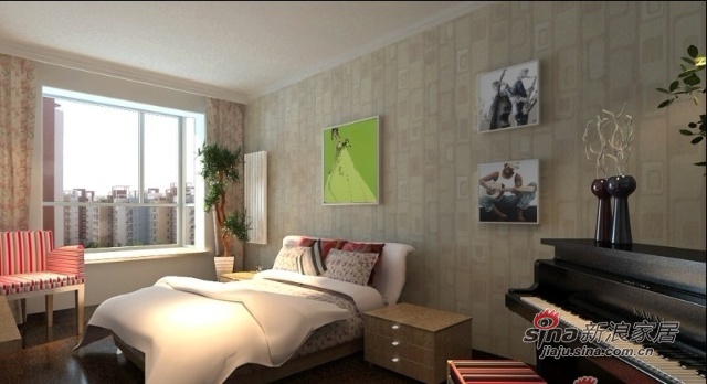 简约 三居 卧室图片来自用户2745807237在156㎡演绎温馨舒适的三居室38的分享