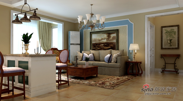 地中海 二居 客厅图片来自用户2757320995在80平米的欧式混搭大宅风范99的分享