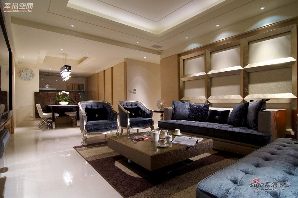 欧式 公寓 客厅图片来自幸福空间在198平新贵打造低调奢华三口之家91的分享